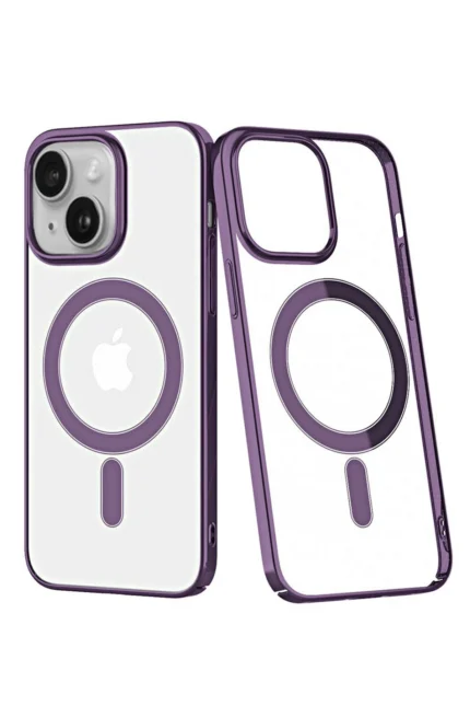 Uray store Apple iPhone 14 Plus Kılıf Element Magneticsafe Sert Kapak - Mor