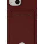 Uray store Apple iPhone 14 Plus Kılıf Kelvin Kartvizitli Silikon - Bordo