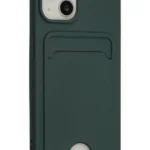 Uray store Apple iPhone 14 Plus Kılıf Kelvin Kartvizitli Silikon - Koyu Yeşil