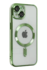 Uray store Apple iPhone 14 Plus Kılıf Kross Magneticsafe Kapak - Koyu Yeşil - Görsel 2