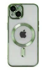 Uray store Apple iPhone 14 Plus Kılıf Kross Magneticsafe Kapak - Koyu Yeşil