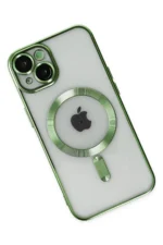 Uray store Apple iPhone 14 Plus Kılıf Kross Magneticsafe Kapak - Koyu Yeşil - Görsel 3
