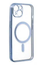 Uray store Apple iPhone 14 Plus Kılıf Magneticsafe Lazer Silikon - Sierra Blue - Görsel 4