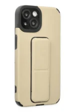 Uray store Apple iPhone 14 Plus Kılıf Mega Standlı Silikon - Gold - Görsel 2