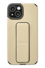 Uray store Apple iPhone 14 Plus Kılıf Mega Standlı Silikon - Gold