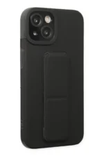 Uray store Apple iPhone 14 Plus Kılıf Mega Standlı Silikon - Siyah - Görsel 2