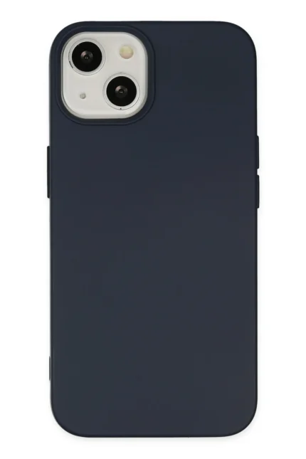 Uray store Apple iPhone 14 Plus Kılıf Nano içi Kadife Silikon - Lacivert