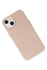 Uray store Apple iPhone 14 Plus Kılıf Nano içi Kadife Silikon - Pudra - Görsel 3