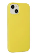 Uray store Apple iPhone 14 Plus Kılıf Nano içi Kadife Silikon - Sarı - Görsel 2