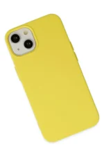 Uray store Apple iPhone 14 Plus Kılıf Nano içi Kadife Silikon - Sarı - Görsel 3