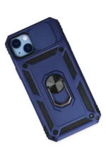 Uray store Apple iPhone 14 Plus Kılıf Pars Lens Yüzüklü Silikon - Lacivert - Görsel 3