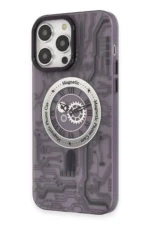 Uray store Apple iPhone 14 Pro Kılıf Apollo Magneticsafe Desenli Kapak - Apollo Mor - 5 - Görsel 2