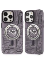 Uray store Apple iPhone 14 Pro Kılıf Apollo Magneticsafe Desenli Kapak - Apollo Mor - 5