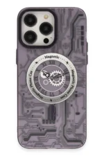Uray store Apple iPhone 14 Pro Kılıf Apollo Magneticsafe Desenli Kapak - Apollo Mor - 5 - Görsel 3