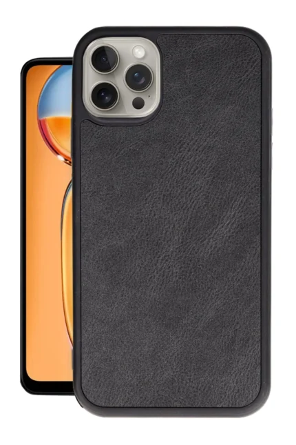 Uray store Apple iPhone 14 Pro Kılıf Aras Deri Kapak - Siyah