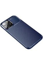 Uray store Apple iPhone 14 Pro Kılıf Auto Focus Karbon Kapak - Lacivert - Görsel 2