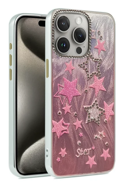 Uray store Apple iPhone 14 Pro Kılıf Blade Aynalı Desenli Kapak - Desen 7