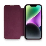 Uray store Apple iPhone 14 Pro Kılıf Dolpin Kapaklı - Derin Mor