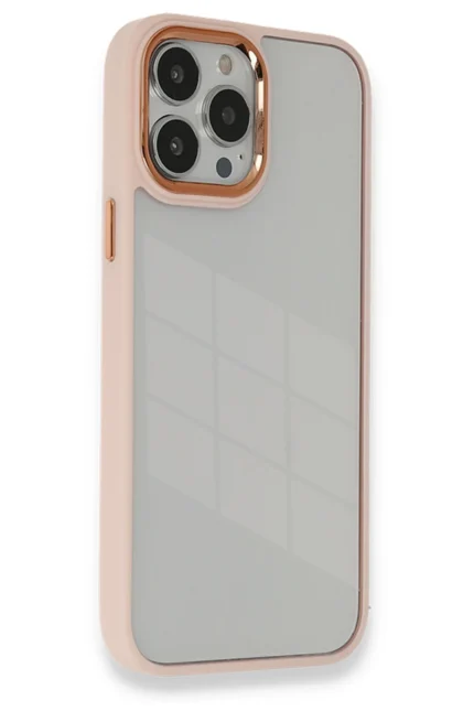 Uray store Apple iPhone 14 Pro Kılıf Dora Kapak - Pudra