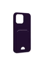 Uray store Apple iPhone 14 Pro Kılıf Kelvin Kartvizitli Silikon - Derin Mor - Görsel 3