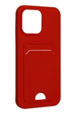 Uray store Apple iPhone 14 Pro Kılıf Kelvin Kartvizitli Silikon - Kırmızı - Görsel 3