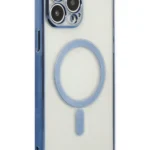 Uray store Apple iPhone 14 Pro Kılıf Magneticsafe Lazer Silikon - Sierra Blue