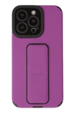 Uray store Apple iPhone 14 Pro Kılıf Mega Standlı Silikon - Mor