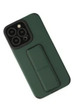 Uray store Apple iPhone 14 Pro Kılıf Mega Standlı Silikon - Yeşil - Görsel 2