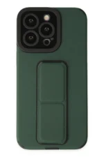 Uray store Apple iPhone 14 Pro Kılıf Mega Standlı Silikon - Yeşil