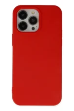 Uray store Apple iPhone 14 Pro Kılıf Nano içi Kadife Silikon - Kırmızı