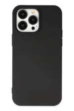 Uray store Apple iPhone 14 Pro Kılıf Nano içi Kadife Silikon - Siyah