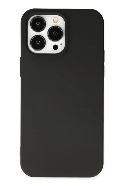 Uray store Apple iPhone 14 Pro Kılıf Nano içi Kadife Silikon - Siyah