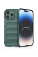 Uray store Apple iPhone 14 Pro Kılıf Optimum Silikon - Koyu Yeşil