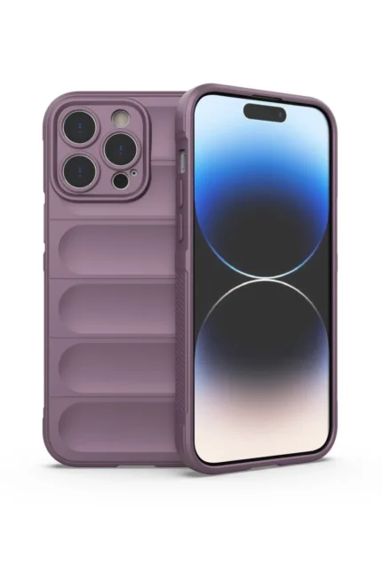 Uray store Apple iPhone 14 Pro Kılıf Optimum Silikon - Mor