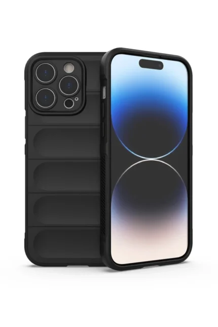 Uray store Apple iPhone 14 Pro Kılıf Optimum Silikon - Siyah