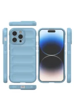 Uray store Apple iPhone 14 Pro Kılıf Optimum Silikon - Sky Blue - Görsel 2