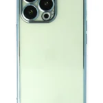Uray store Apple iPhone 14 Pro Kılıf Razer Lensli Silikon - Açık Mavi