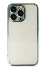 Uray store Apple iPhone 14 Pro Kılıf Razer Lensli Silikon - Yeşil