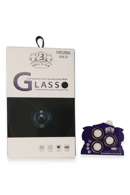 Uray store Apple iPhone 14 Pro Max Bilvis Titan Kamera Lens - Gold