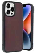 Uray store Apple iPhone 14 Pro Max Kılıf Aras Deri Kapak - Bordo