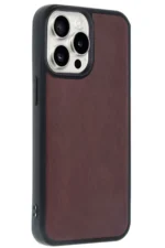 Uray store Apple iPhone 14 Pro Max Kılıf Aras Deri Kapak - Bordo - Görsel 3
