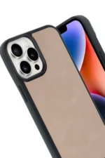 Uray store Apple iPhone 14 Pro Max Kılıf Aras Deri Kapak - Pudra - Görsel 2