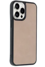 Uray store Apple iPhone 14 Pro Max Kılıf Aras Deri Kapak - Pudra - Görsel 3