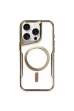 Uray store Apple iPhone 14 Pro Max Kılıf Boyi Magsafe Silikon Kapak - Kahverengi