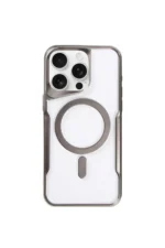 Uray store Apple iPhone 14 Pro Max Kılıf Boyi Magsafe Silikon Kapak - Titan Gri