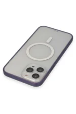 Uray store Apple iPhone 14 Pro Max Kılıf Grand Magneticsafe Kapak - Mor - Görsel 3