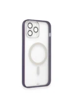 Uray store Apple iPhone 14 Pro Max Kılıf Grand Magneticsafe Kapak - Mor - Görsel 5