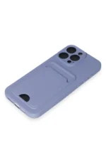 Uray store Apple iPhone 14 Pro Max Kılıf Kelvin Kartvizitli Silikon - Lila - Görsel 4