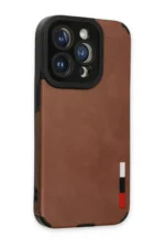 Uray store Apple iPhone 14 Pro Max Kılıf Loop Deri Silikon - Kahverengi - Görsel 2