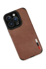 Uray store Apple iPhone 14 Pro Max Kılıf Loop Deri Silikon - Kahverengi - Görsel 3